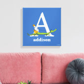 Toile ABC du Dr Seuss : Lettre A - Blanc | Ajouter Votre (Insitu(Salon))