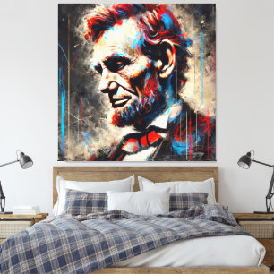 TOILE ABE LINCOLN 16E PRÉSIDENT AMÉRICAIN 5