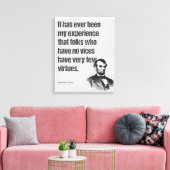 Toile Abe Lincoln Vice & Virtue Citation Art (Insitu(Salon))