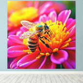 Toile Abee en effervescence sur la conception de la fleu (Insitu (Plancher de Bois))
