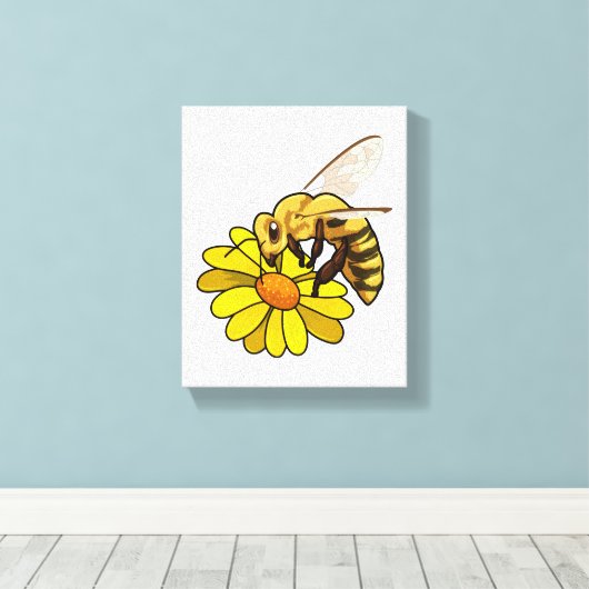 Toile Abeille en fleurs (Insitu (Plancher de Bois))