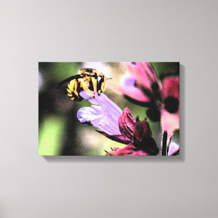 Toile Abeille et fleur 16,50 x 11 (41,25 x 27,5 cm) wacc