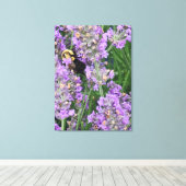 Toile Abeille sur fleur de lavande (Insitu (Plancher de Bois))
