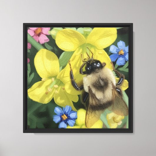 Toile Abeille sur fleur jaune (Recto)