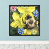 Toile Abeille sur fleur jaune (Insitu (Plancher de Bois))