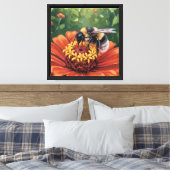 Toile Abeille sur fleur orange (Insitu(Chambre))