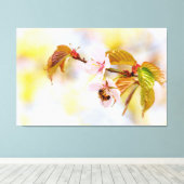 Toile Abeille Sur Une Fleur De Cerise (Insitu (Plancher de Bois))