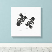 Toile Abeilles anciennes : dessin à encre (Insitu (Plancher de Bois))