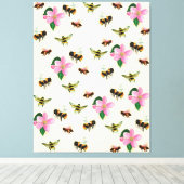 Toile Abeilles et bourdons & fleurs de fruits (Insitu (Plancher de Bois))