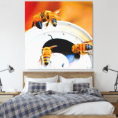 Toile Abeilles sur une canette de soda (Insitu(Chambre))