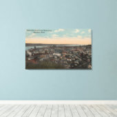 Toile Aberdeen, WA - Vue de l'oeil des oiseaux sur le fr (Insitu (Plancher de Bois))