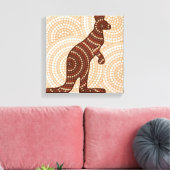 Toile Aboriginal kangaroo dot painting (Insitu(Salon))