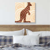 Toile Aboriginal kangaroo dot painting (Insitu(Chambre))