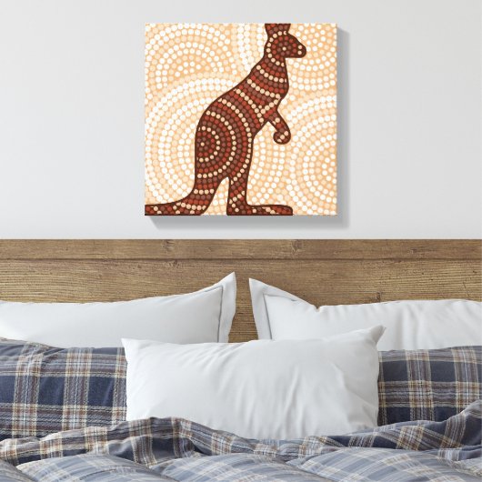 Toile Aboriginal kangaroo dot painting (Insitu(Chambre))