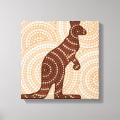 Toile Aboriginal kangaroo dot painting (Recto)