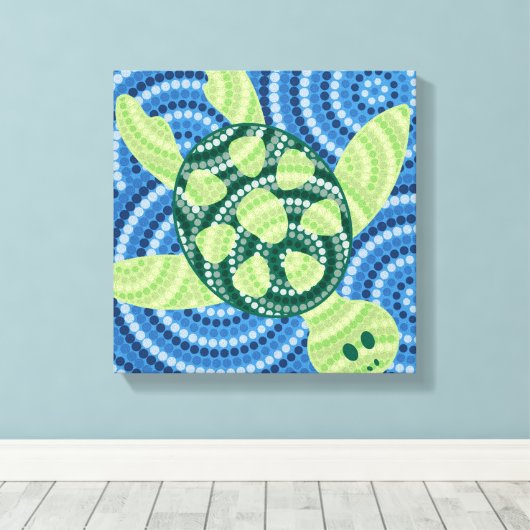 Toile Aboriginal turtle (Insitu (Plancher de Bois))