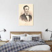 Toile Abraham Lincoln Élu Président 1860 Lithographie (Insitu(Chambre))