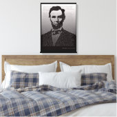 Toile Abraham Lincoln Gettysburg Adresse Portrait Imprim (Insitu(Chambre))