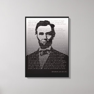 Toile Abraham Lincoln Gettysburg Adresse Portrait Imprim