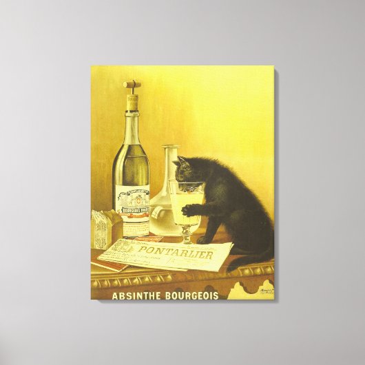 Toile Absinthe Bourgeois et Cat Fine Poster vintage (Recto)