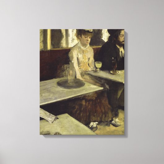Toile Absinthe Drinker ou L'Absinthe by Edgar Degas (Recto)