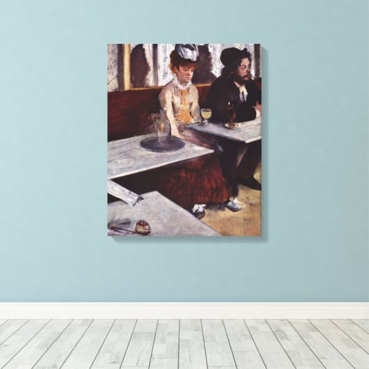 Toile Absinthe - Edgar Degas - c1876 (Insitu (Plancher de Bois))