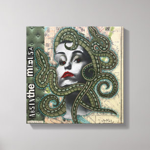 Toile Absinthe Medusa par Natalie Schorr