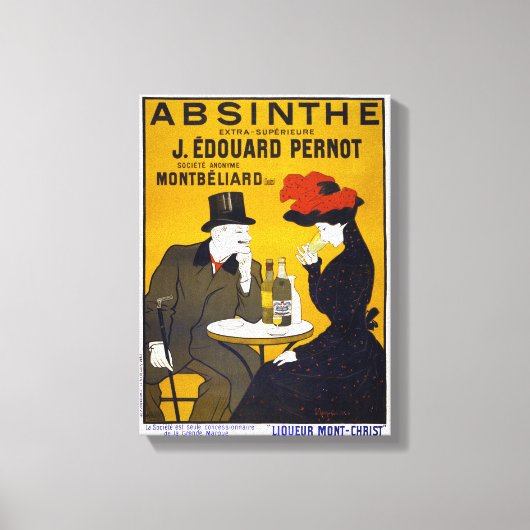 Toile Absinthe Poster vintage restauré (Recto)