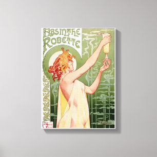 Toile Absinthe Robette 1896 Poster vintage restauré