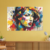 Toile ABSTR_24_001, Art Visages Abstraits (Insitu(Salon))