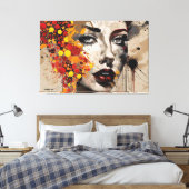 Toile ABSTR_24-006, Art Visages Abstraits (Insitu(Chambre))