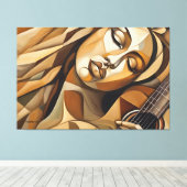 Toile ABSTR_24-018, Cubisme (Insitu (Plancher de Bois))