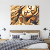 Toile ABSTR_24-018, Cubisme (Insitu(Chambre))