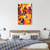 Toile ABSTR_24-028, Géométrique, Cubisme (Insitu(Chambre))