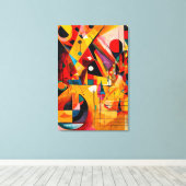 Toile ABSTR_24-028, Géométrique, Cubisme (Insitu (Plancher de Bois))