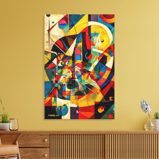 Toile ABSTR_24-029, Géométrique, Cubisme (Insitu(Salon))