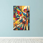 Toile ABSTR_24-033, Géométrique, Cubisme (Insitu (Plancher de Bois))