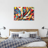 Toile ABSTR_24-034, Géométrique, Cubisme (Insitu(Chambre))