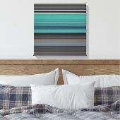 Toile Abstract #1: Teal and grey (Insitu(Chambre))
