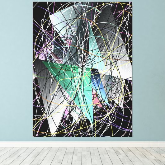 Toile Abstract 3d Geometric Art Pattern (Insitu (Plancher de Bois))