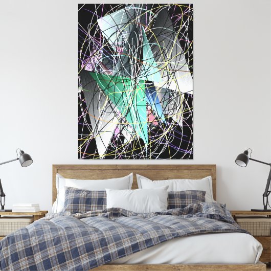 Toile Abstract 3d Geometric Art Pattern  (Insitu(Chambre))