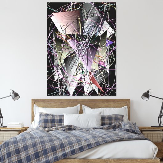 Toile Abstract 3d Geometric Pattern (Insitu(Chambre))