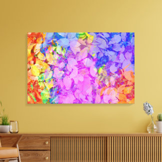 Toile Abstract autumn leaves pattern