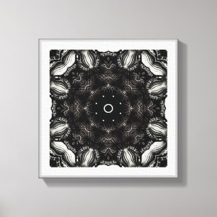 Toile Abstract Black and White Home Decor Wall Art
