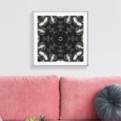 Toile Abstract Black and White Home Decor Wall Art (Insitu(Salon))