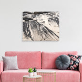 Toile Abstract Black and White Sand Textures with Rocks (Insitu(Salon))