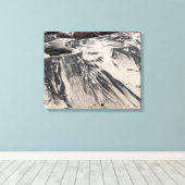 Toile Abstract Black and White Sand Textures with Rocks (Insitu (Plancher de Bois))