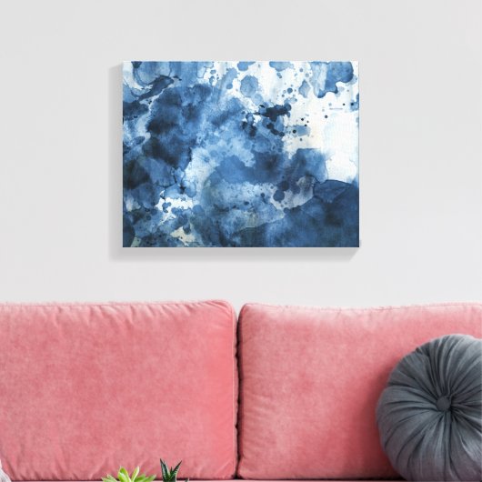 Toile Abstract blue watercolor background (Insitu(Salon))