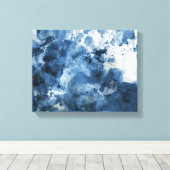 Toile Abstract blue watercolor background (Insitu (Plancher de Bois))