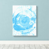 Toile Abstract blue watercolor background, texture. (Insitu (Plancher de Bois))